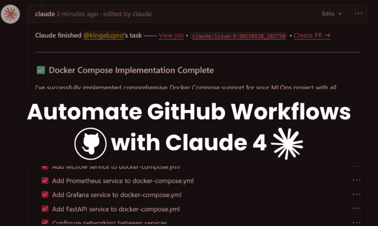 Home 28 Automating GitHub Workflows with Claude 4