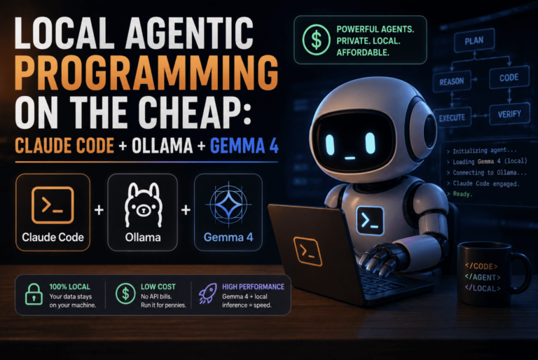 Local Agentic Programming on the Cheap: Claude Code + Ollama + Gemma4