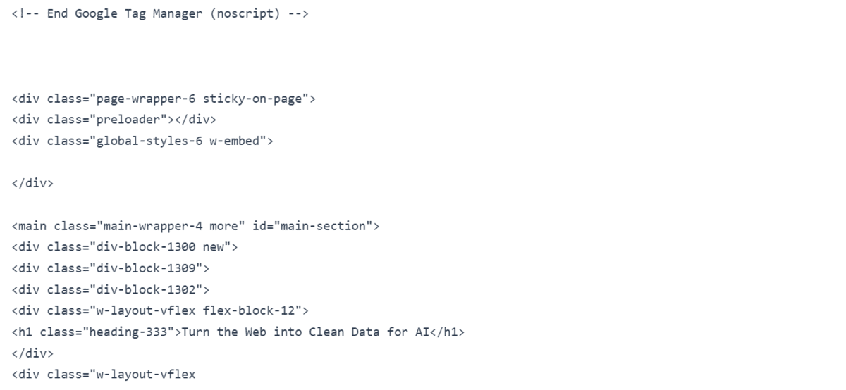 How to Build a Simple AI Web Scraper with Python 2 Cleaned HTML output after removing noisy elements