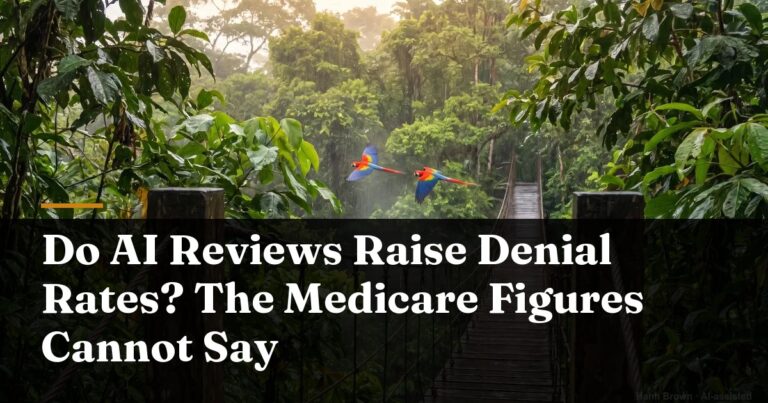 Do AI Reviews Raise Denial Rates? The Figures Cannot Say