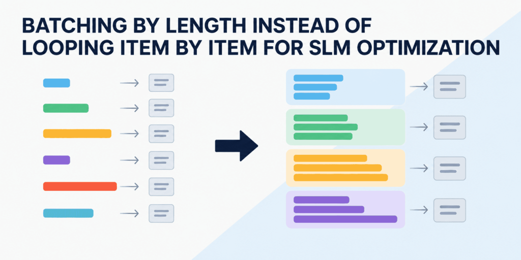 kdn batching by length instead of looping item by item for slm optimization feature