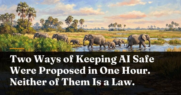 Two Ways of Keeping AI Safe Were Proposed in One Hour